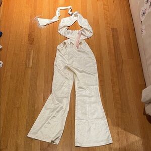 Oh Polly Cream Jumpsuit